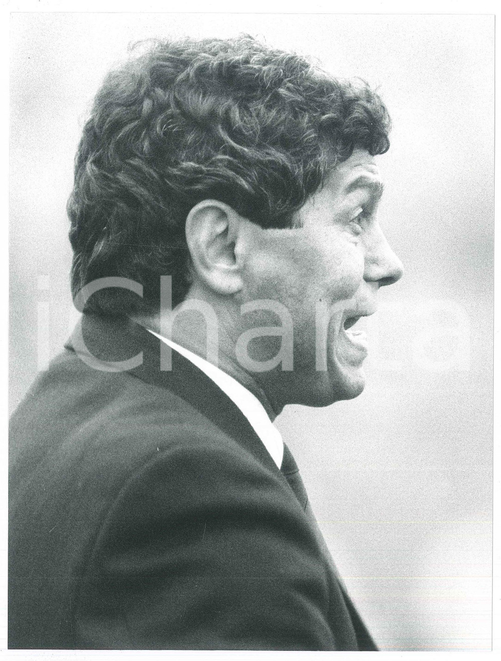 Fotografia d epoca originale 1992 BRESCIA CALCIO Mircea LUCESCU Allenatore in campo  Foto 17x24 cm 1 1