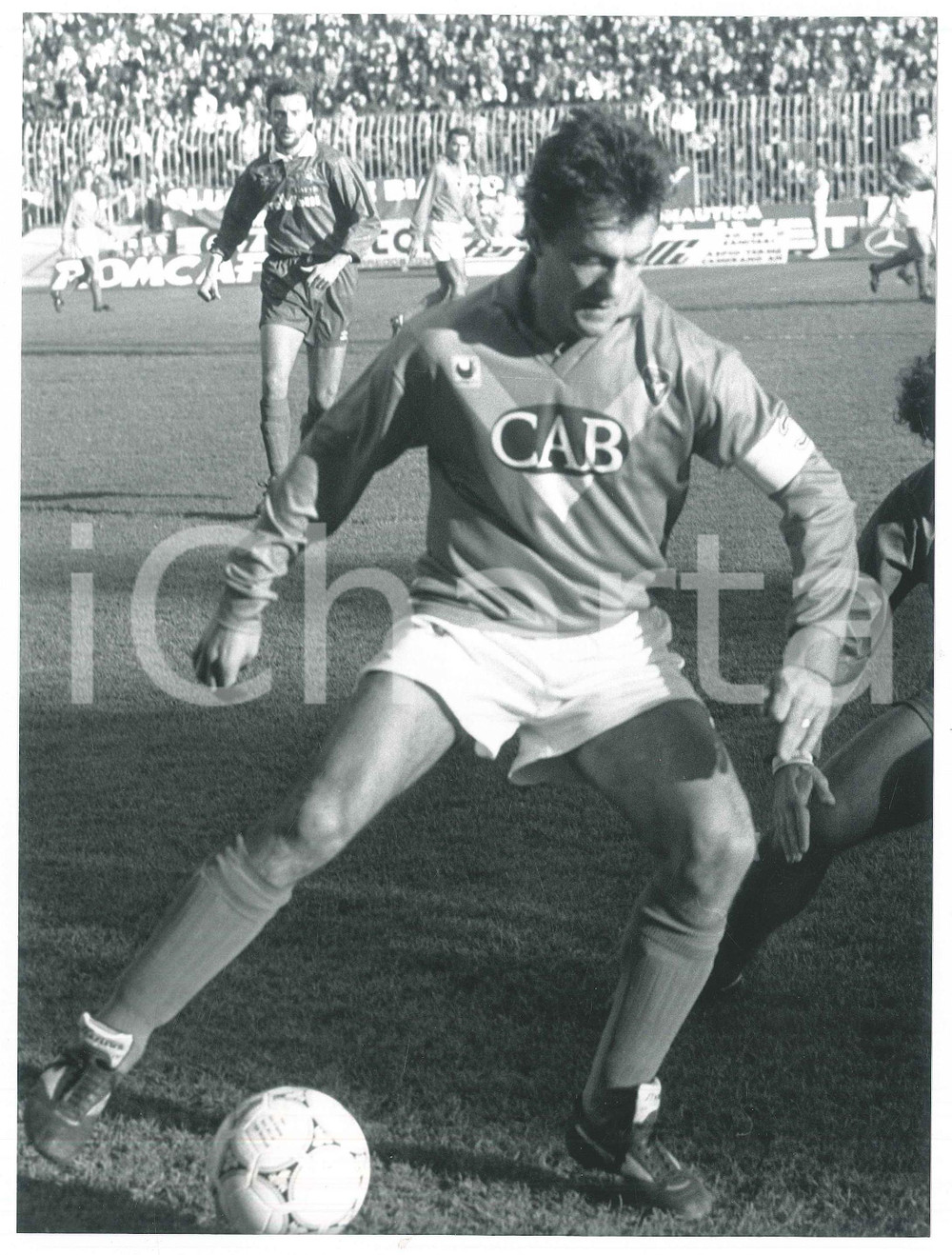 Fotografia d epoca originale 1991 BRESCIA CALCIO Sergio DOMINI durante la partita  Foto 17x24 cm 1