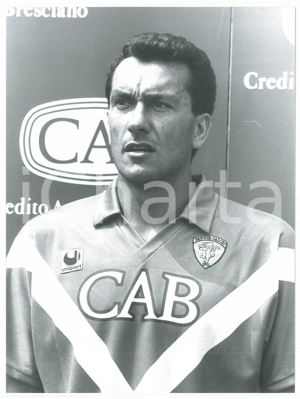 Fotografia d epoca originale 1992 BRESCIA CALCIO Alessandro GUAGGIOTTO Ritratto del calciatore  Foto 18x23 1