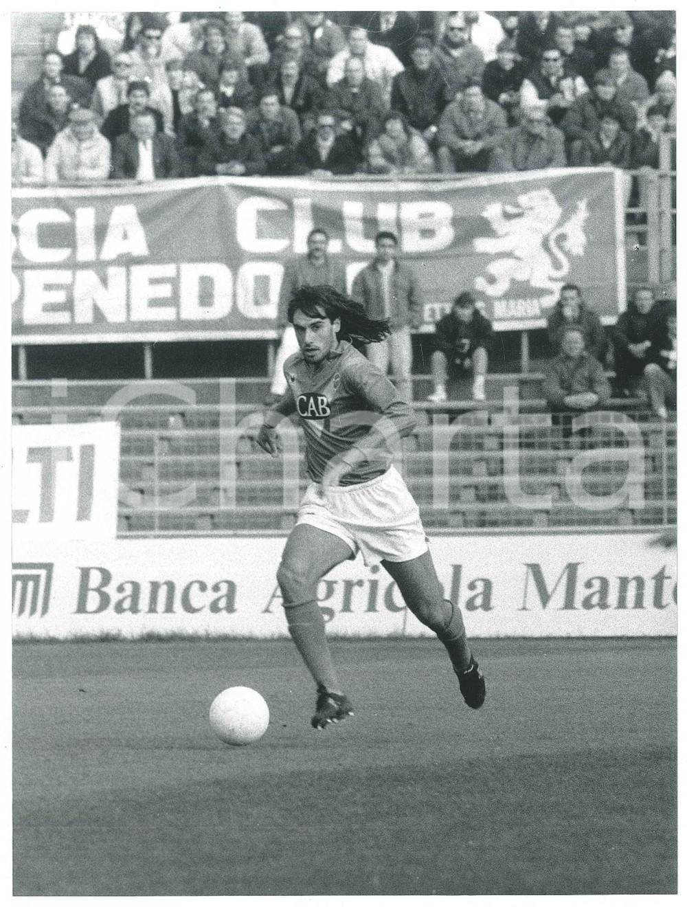 Fotografia d epoca originale 1991 BRESCIA CALCIO Luca LUZARDI durante la partita  Foto 17x24 cm 1
