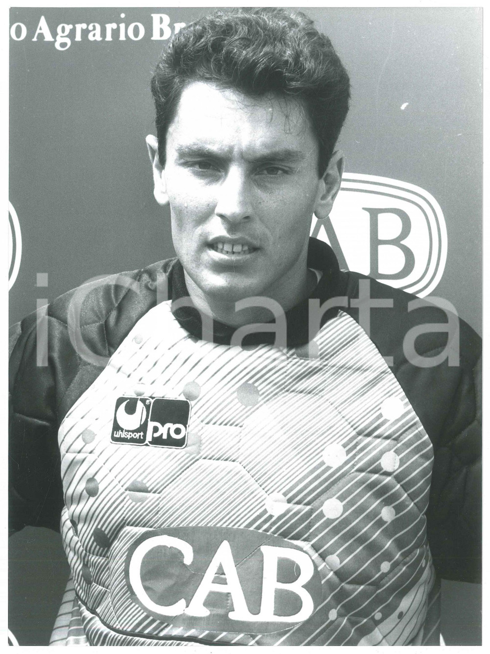 Fotografia d epoca originale 1992 BRESCIA CALCIO Marco LANDUCCI Ritratto del calciatore  Foto 18x23 cm 1