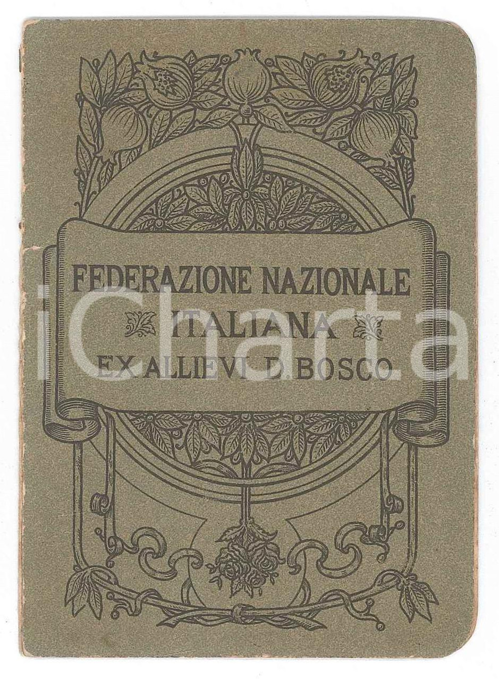1925 Federazione Italiana Ex Allievi DON BOSCO - Tessera Ugo NANNI con foto
