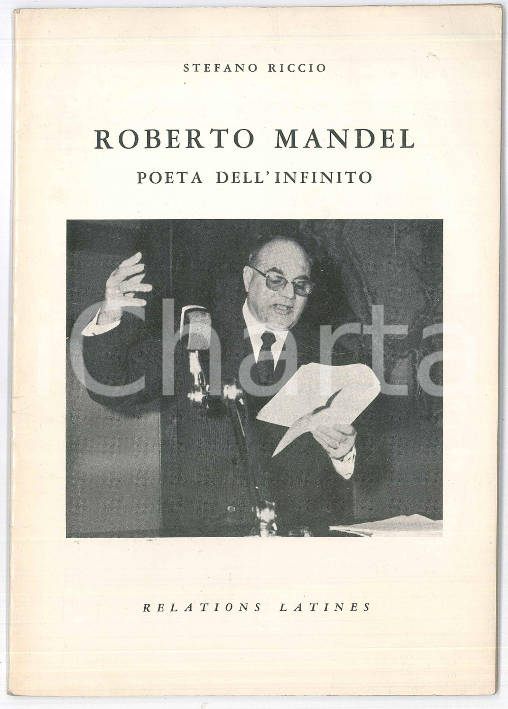 Libro, pubblicazione d epoca 1965 Stefano RICCIO Roberto Mandel poeta dell infinito  Pubblicazione 31 pp. 1