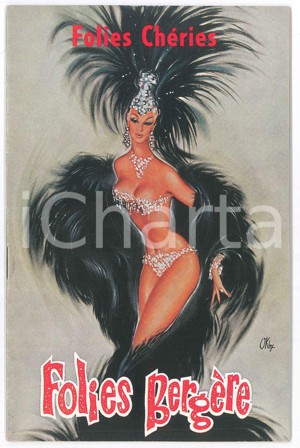 Materiale pubblicitario d’epoca 1962 PARIS FOLIES BERGERE  Folies ChÃ©ries  Programma ILLUSTRATO 40 pp. 1