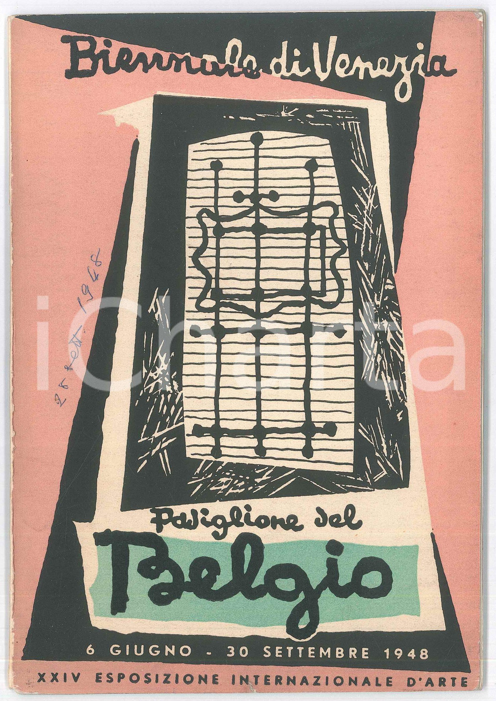 Libro, pubblicazione d epoca 1948 BIENNALE DI VENEZIA Padiglione del Belgio  Catalogo ILLUSTRATO 87 pp. 1