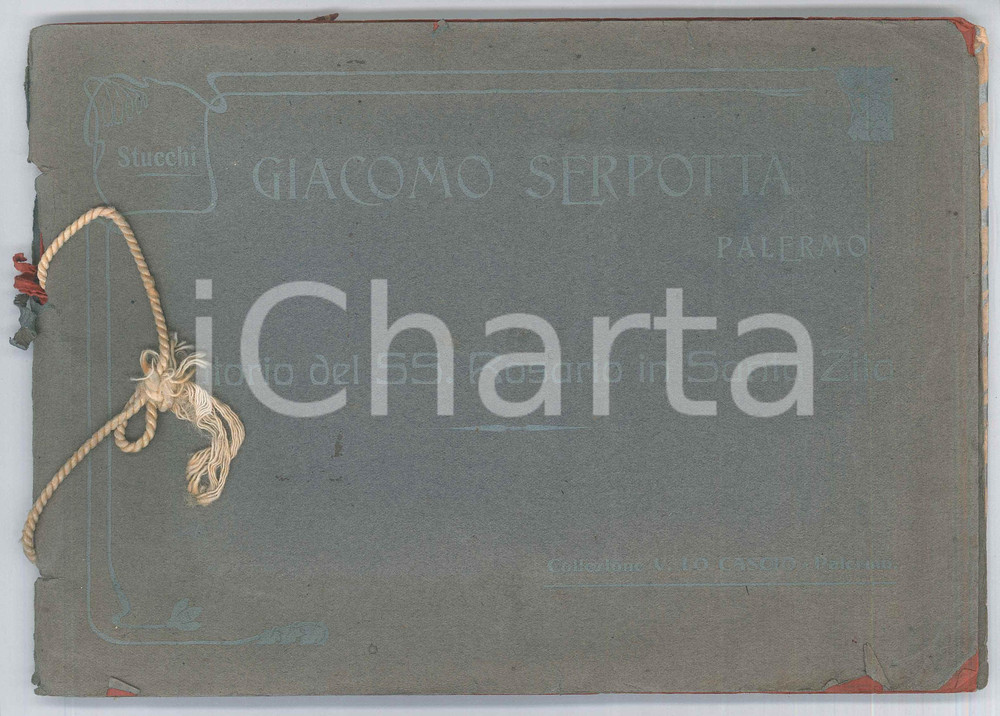 Libro, pubblicazione d epoca 1910 ca PALERMO Scultore Giacomo SERPOTTA Oratorio SS. Rosario in S. Zita Album 1