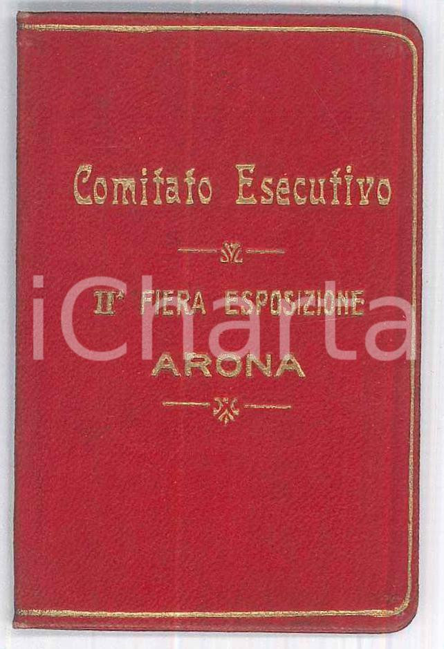 Oggetto da collezione cartaceo 1910 ca II Fiera Esposizione ARONA Comitato Esecutivo Tessera Giuseppe CIMELLI 1