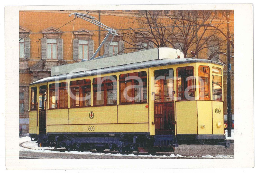 Cartolina originale da collezione 1975 ca ATM MILANO Tram storico Carminati & Toselli TIBB CGE 609 Cartolina 1