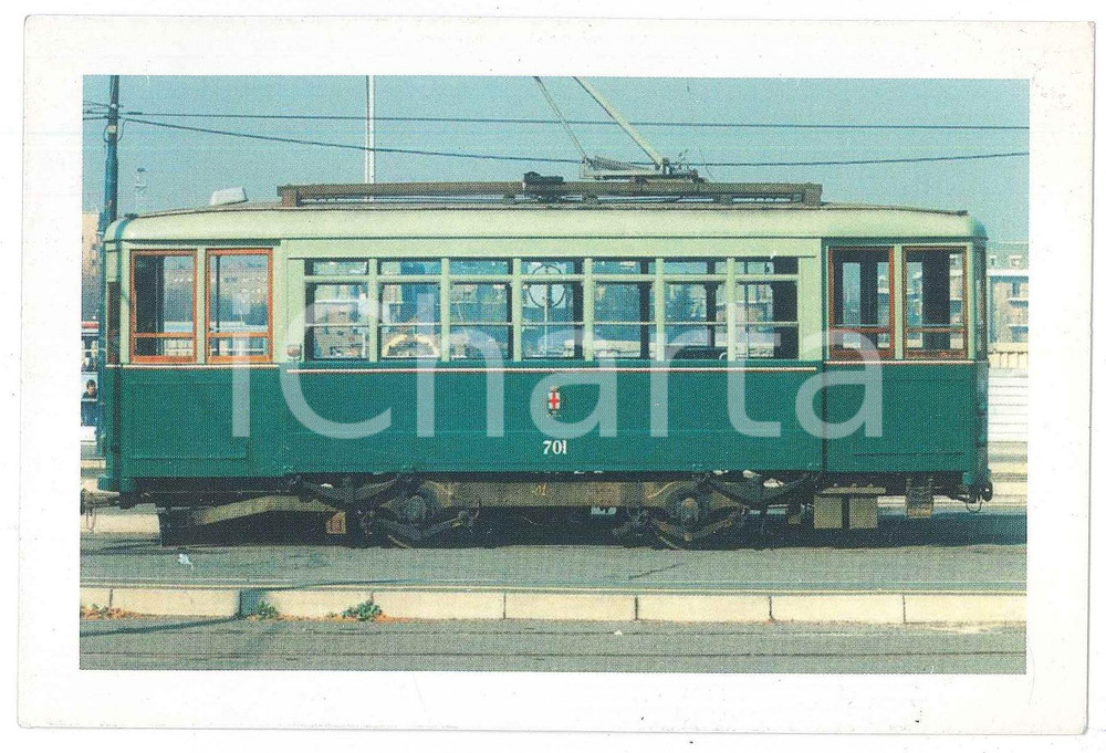 Cartolina originale da collezione 1980 ca ATM MILANO Tram storici  Sabbiera CAPRONI CGE serie 700  Cartolina 1
