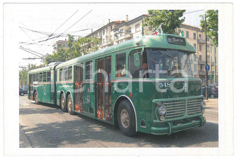 Cartolina originale da collezione 1970 ca ATM MILANO Filobus storico FIAT 2472  Linea 30 Cartolina 1
