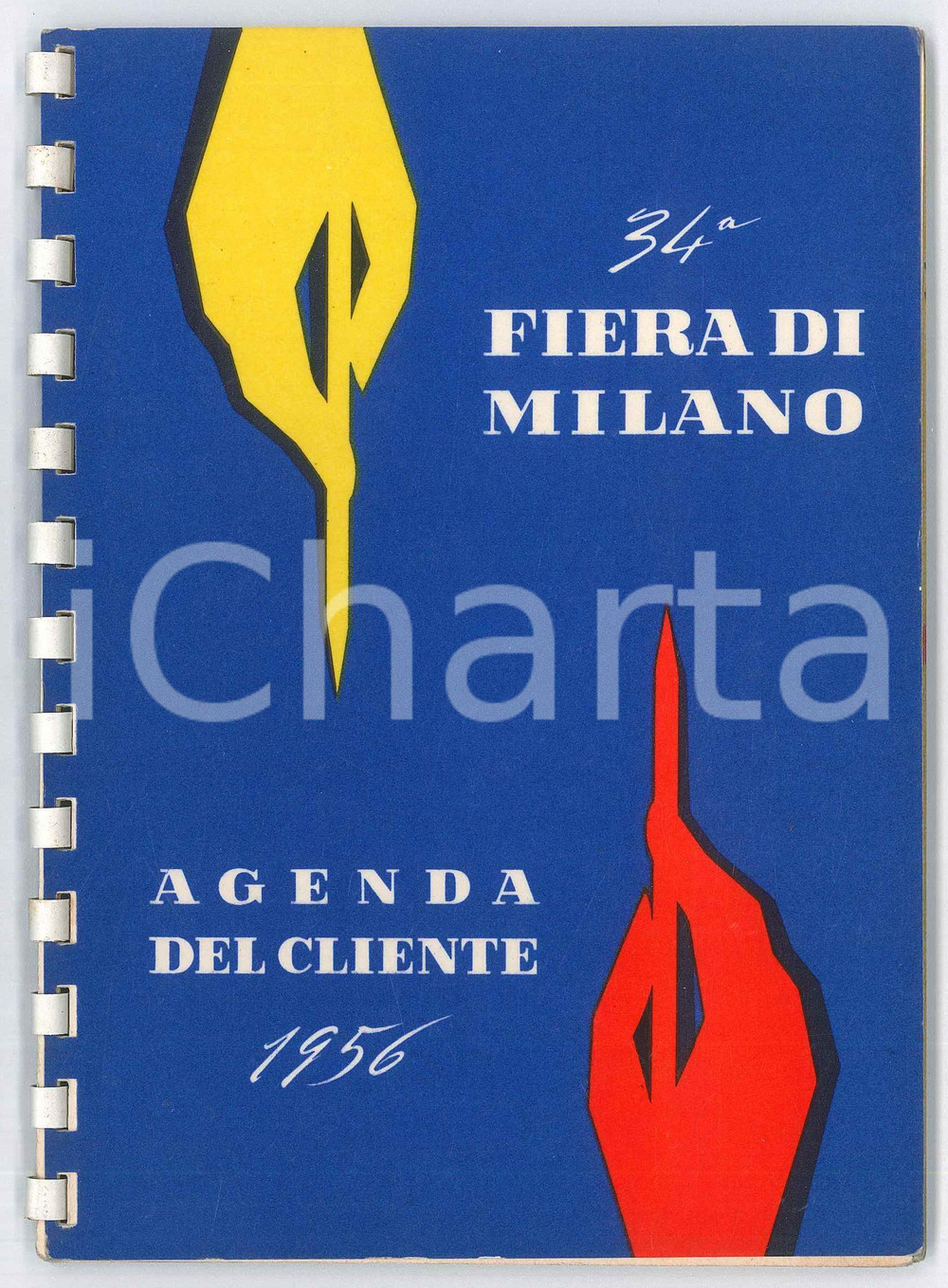 Oggetto da collezione cartaceo 1956 34 FIERA DI MILANO  Agenda del cliente  ILLUSTRATA 1