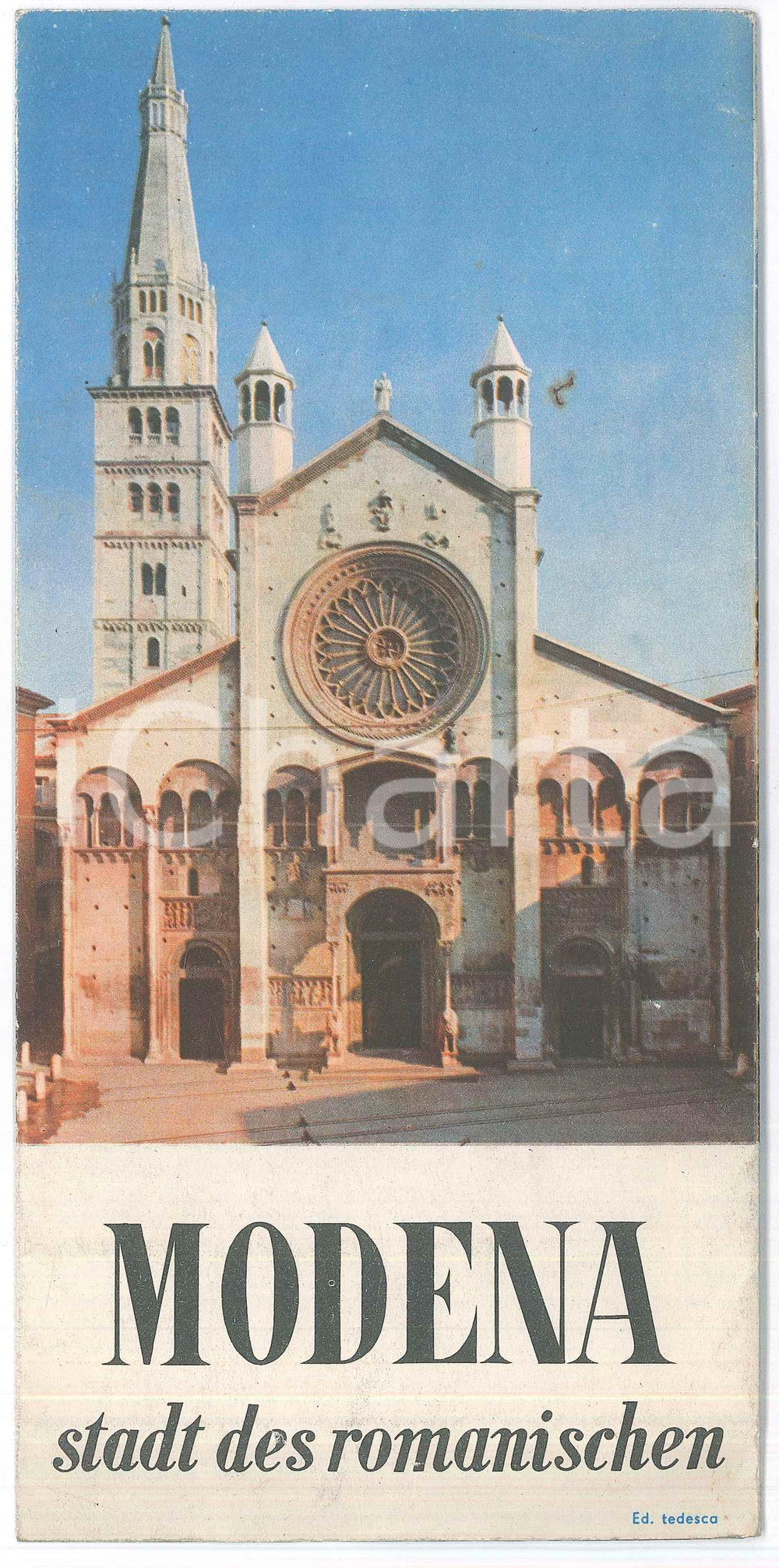 Materiale pubblicitario d’epoca 1955 ca MODENA Stadt des romanischen  Ente provinciale turismo  Pieghevole 1