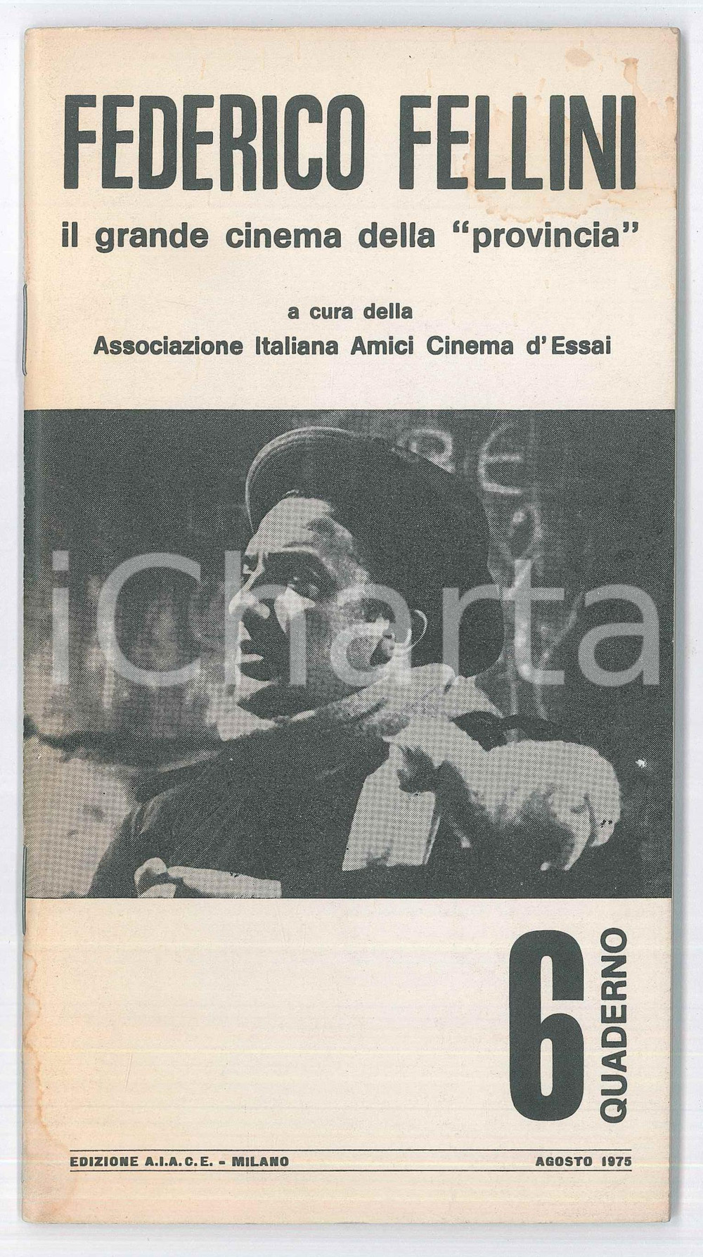 Libro, pubblicazione d epoca 1975 Federico FELLINI Il grande cinema della provincia Ass. Amici Cinema d Essai 1