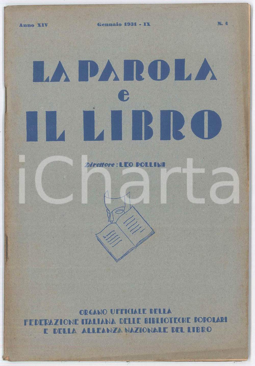 Giornale, rivista storica 1931 MILANO  LA PAROLA E IL LIBRO  Umberto Fracchia  Letteratura polacca 1