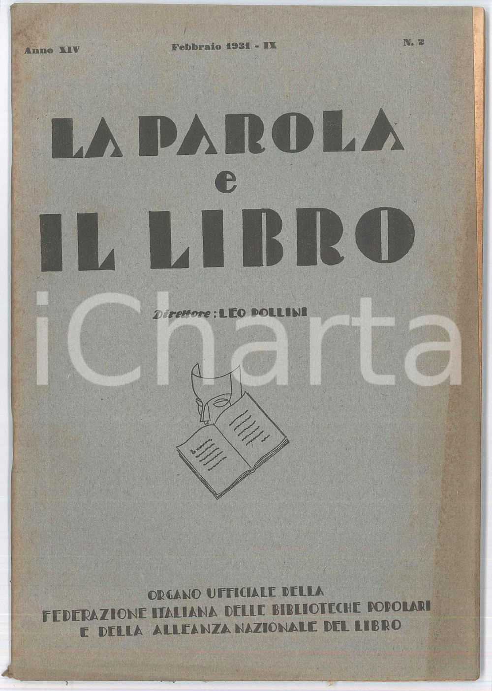 Giornale, rivista storica 1931 MILANO  LA PAROLA E IL LIBRO  Teatro drammatico in Gran Bretagna Rivista 1
