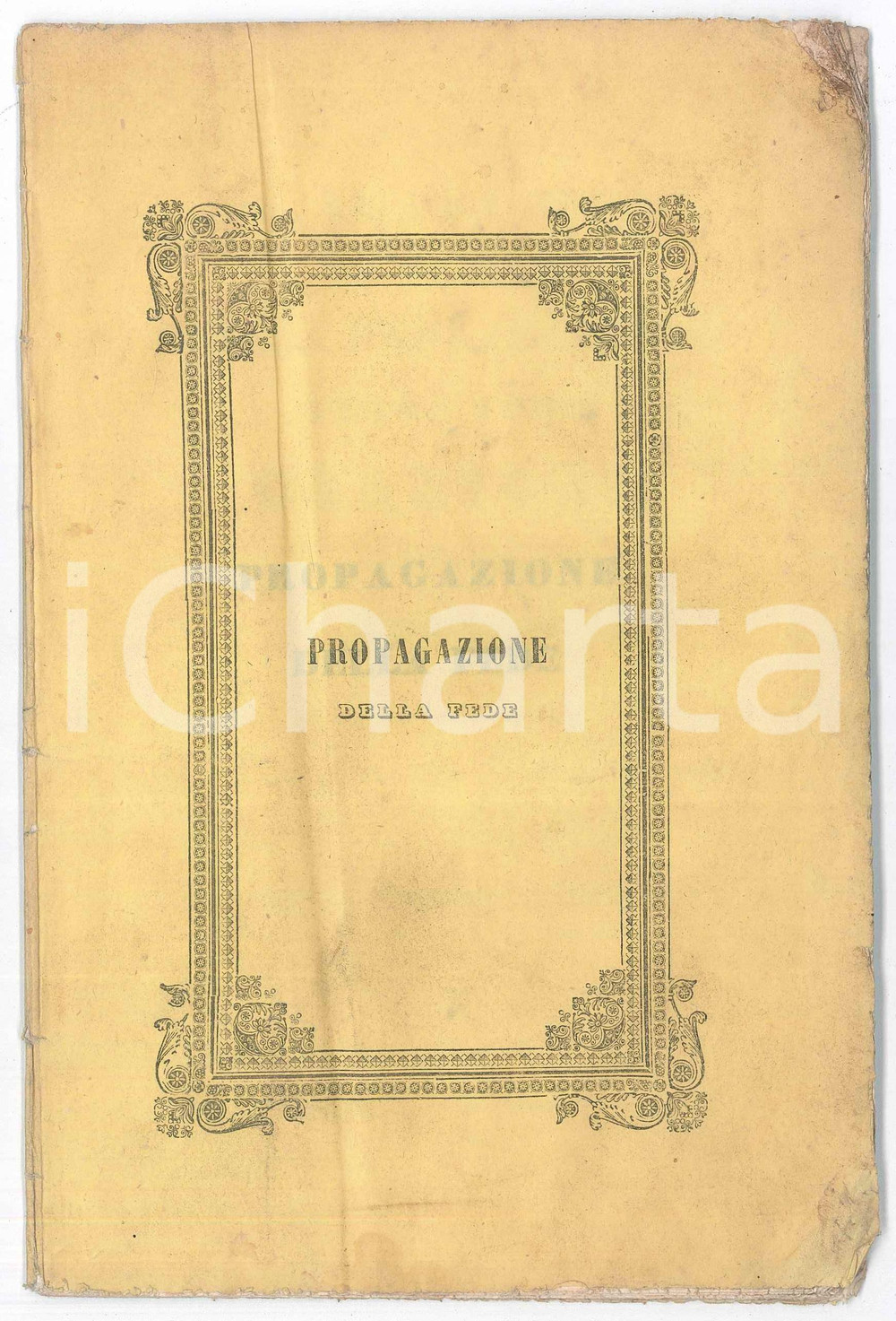 Libro, pubblicazione d epoca 1845 Don Claudio COMBA Propagazione della fede  Tip. Galimberti CUNEO 1