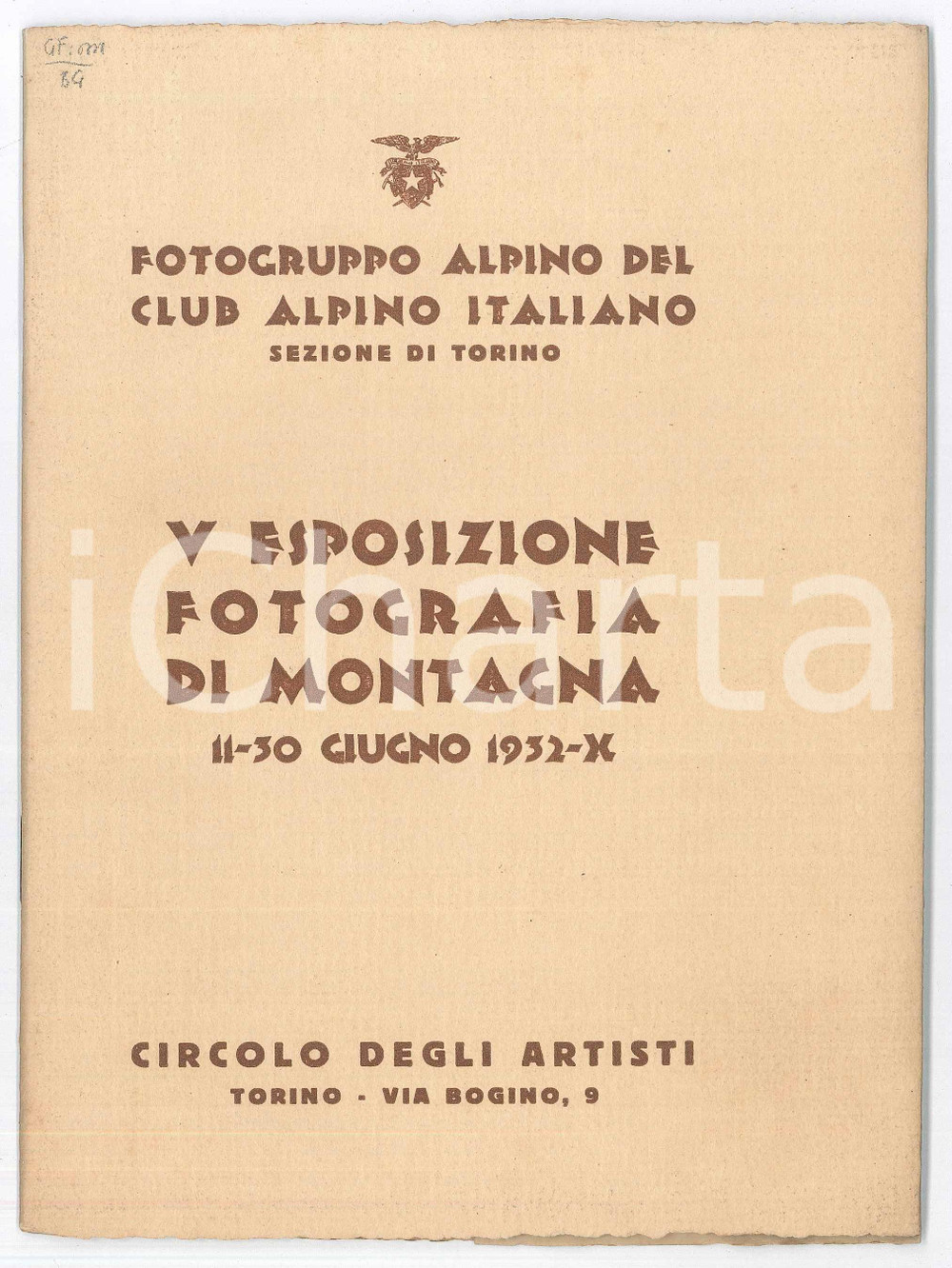 Libro, pubblicazione d epoca 1932 TORINO Esposizione fotografia di montagna  Fotogruppo alpino CAI Catalogo 1