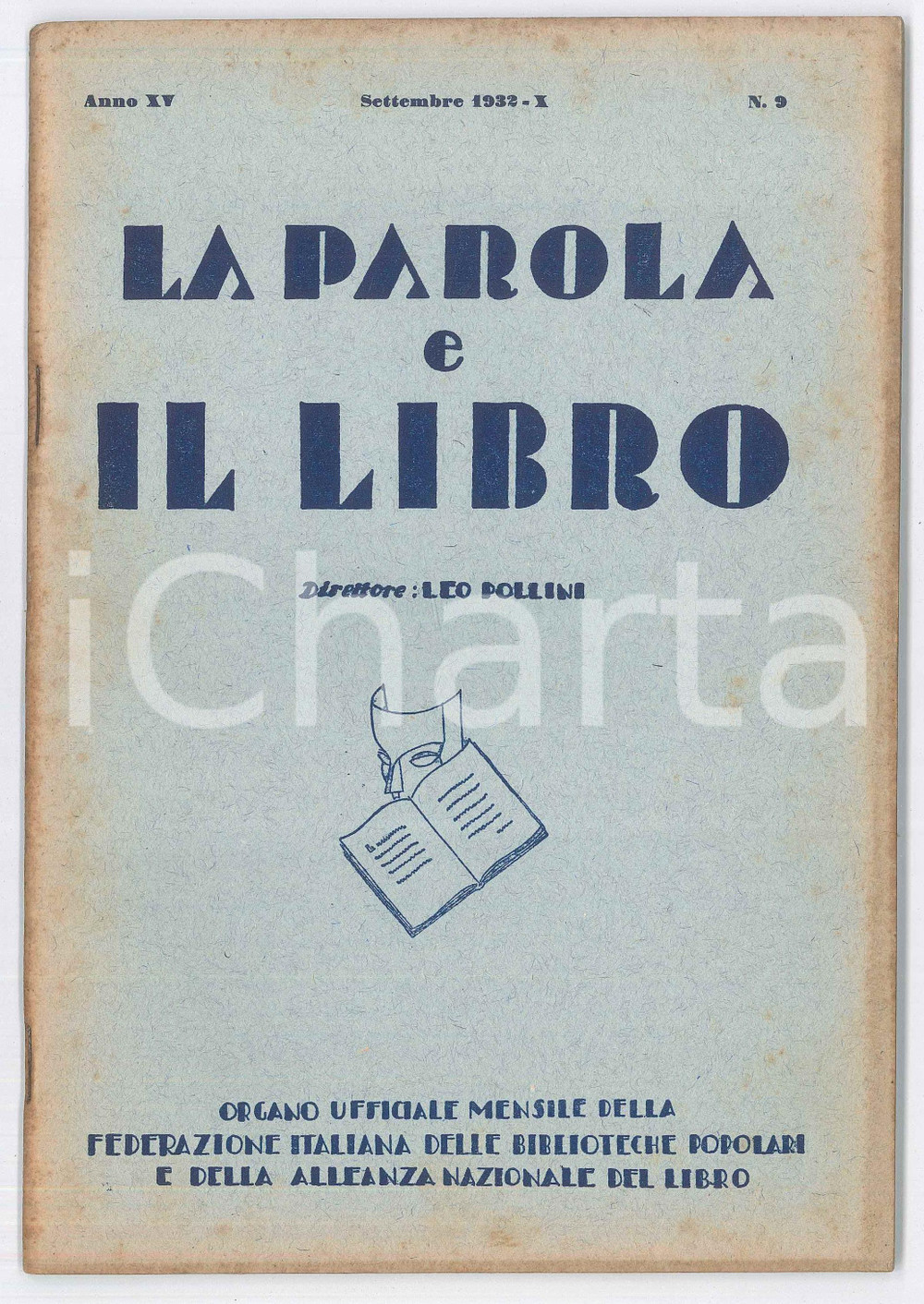 Giornale, rivista storica 1932 MILANO  LA PAROLA E IL LIBRO  Luigi Pirandello  Teatro in Germania 1