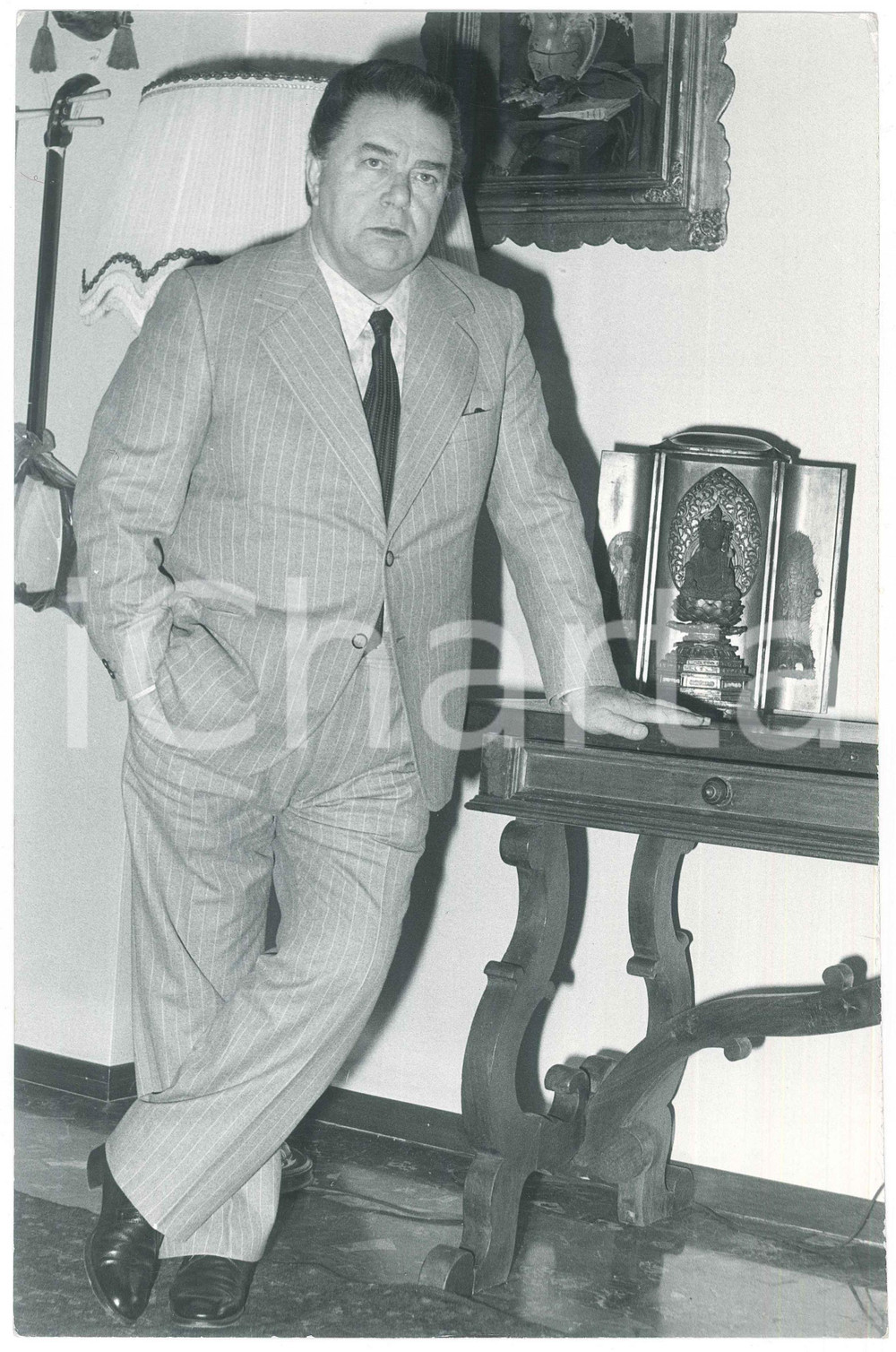 Fotografia d epoca originale 1970 ca ITALIA  LIRICA Ferruccio TAGLIAVINI Ritratto del tenore  Foto 20x30 cm 1