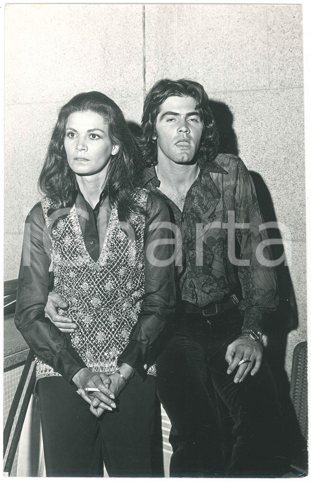 Fotografia d epoca originale 1970 ca ITALIA  CINEMA Florinda BOLKAN Lorenzo RIPOLI Foto 20x30 cm 2 1