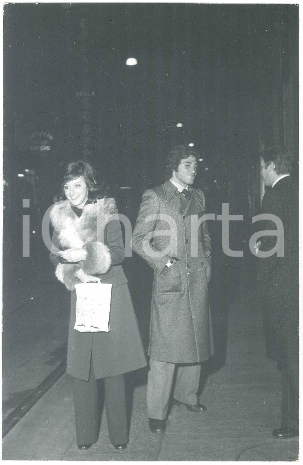 Fotografia d epoca originale 1970 ca ITALIA  CALCIO Franco CAUSIO con la moglie  Foto 20x30 cm 1
