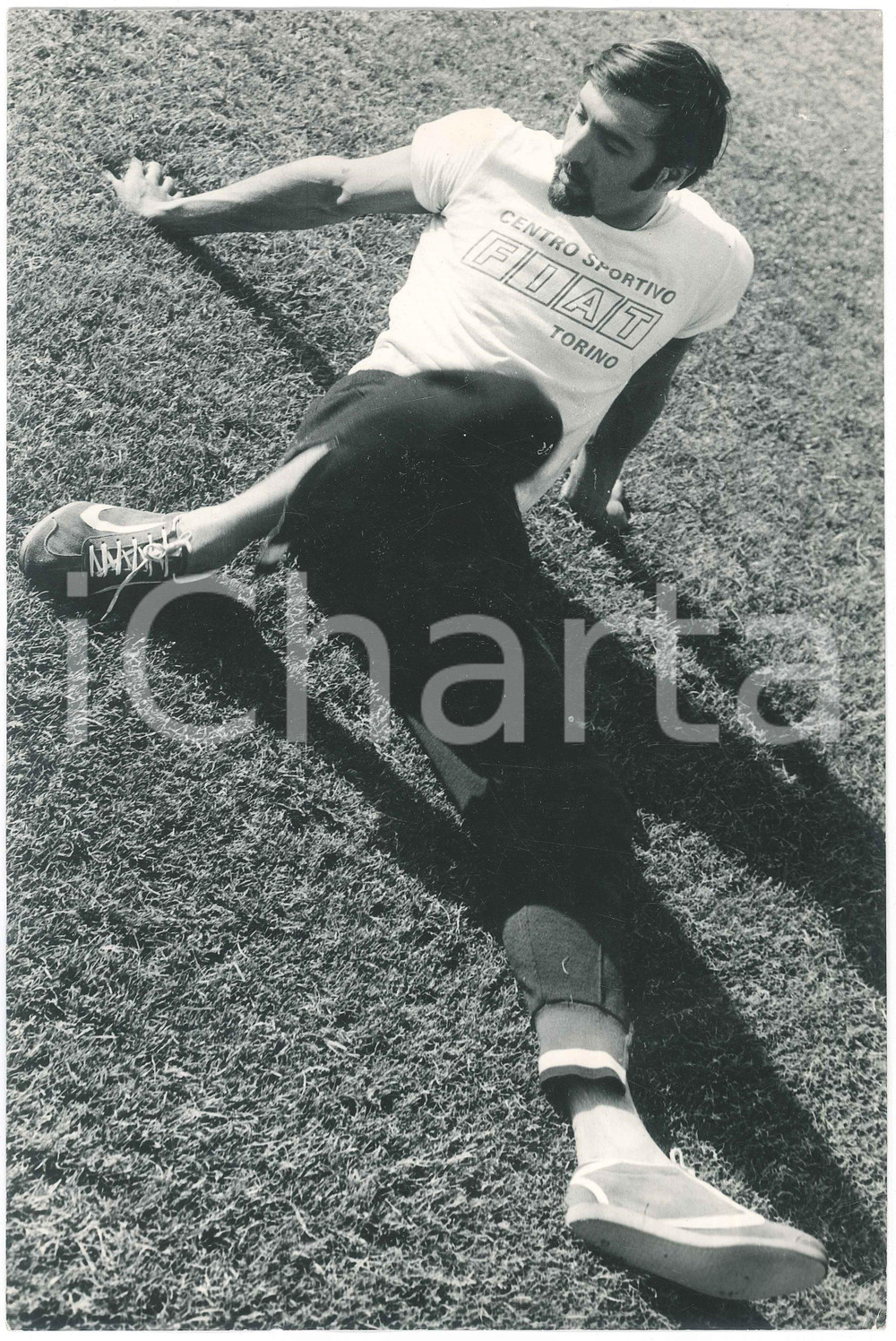 Fotografia d epoca originale 1970 ca TORINO Centro sportivo FIAT Renato DIONISI in allenamento  Foto 20x30 1