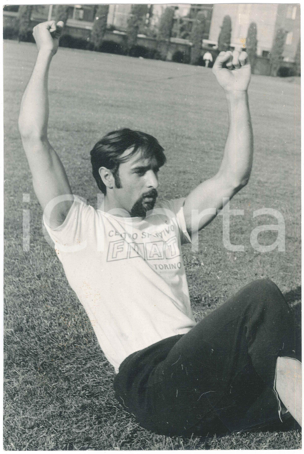 Fotografia d epoca originale 1970 ca TORINO Centro sportivo FIAT Renato DIONISI in allenamento  Foto 20x30 1 1