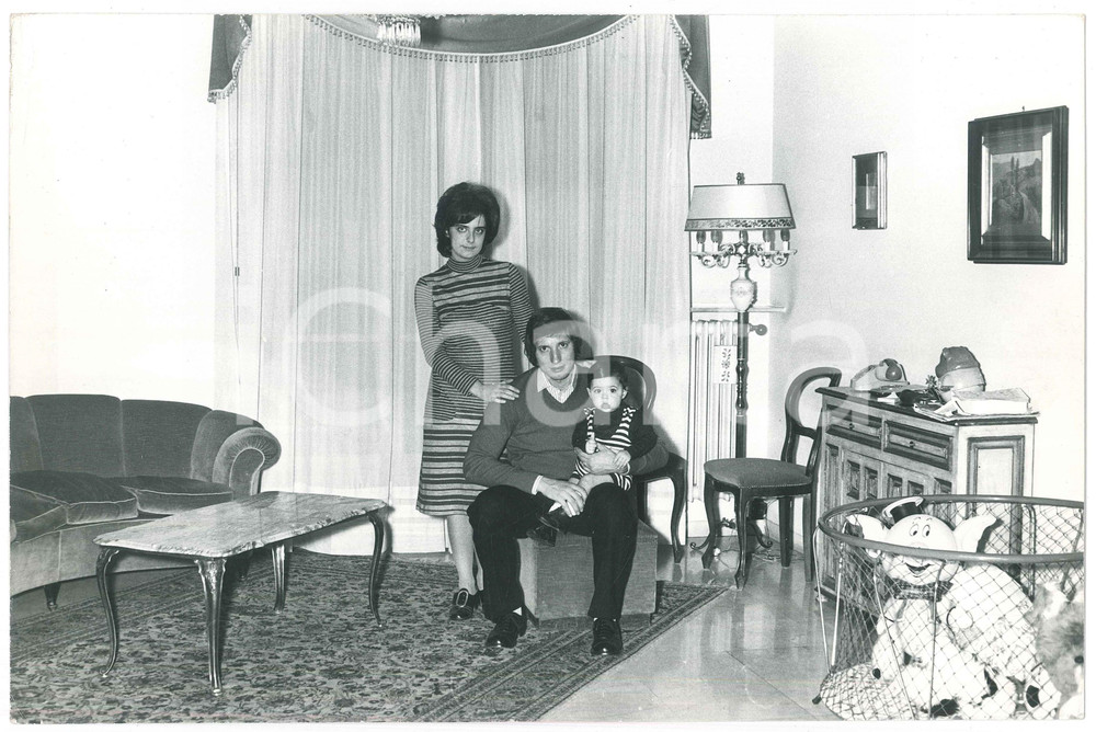 Fotografia d epoca originale 1970 ca CALCIO  JUVENTUS Pietro GEDEONE CARMIGNANI con moglie e figlio  Foto 8 1