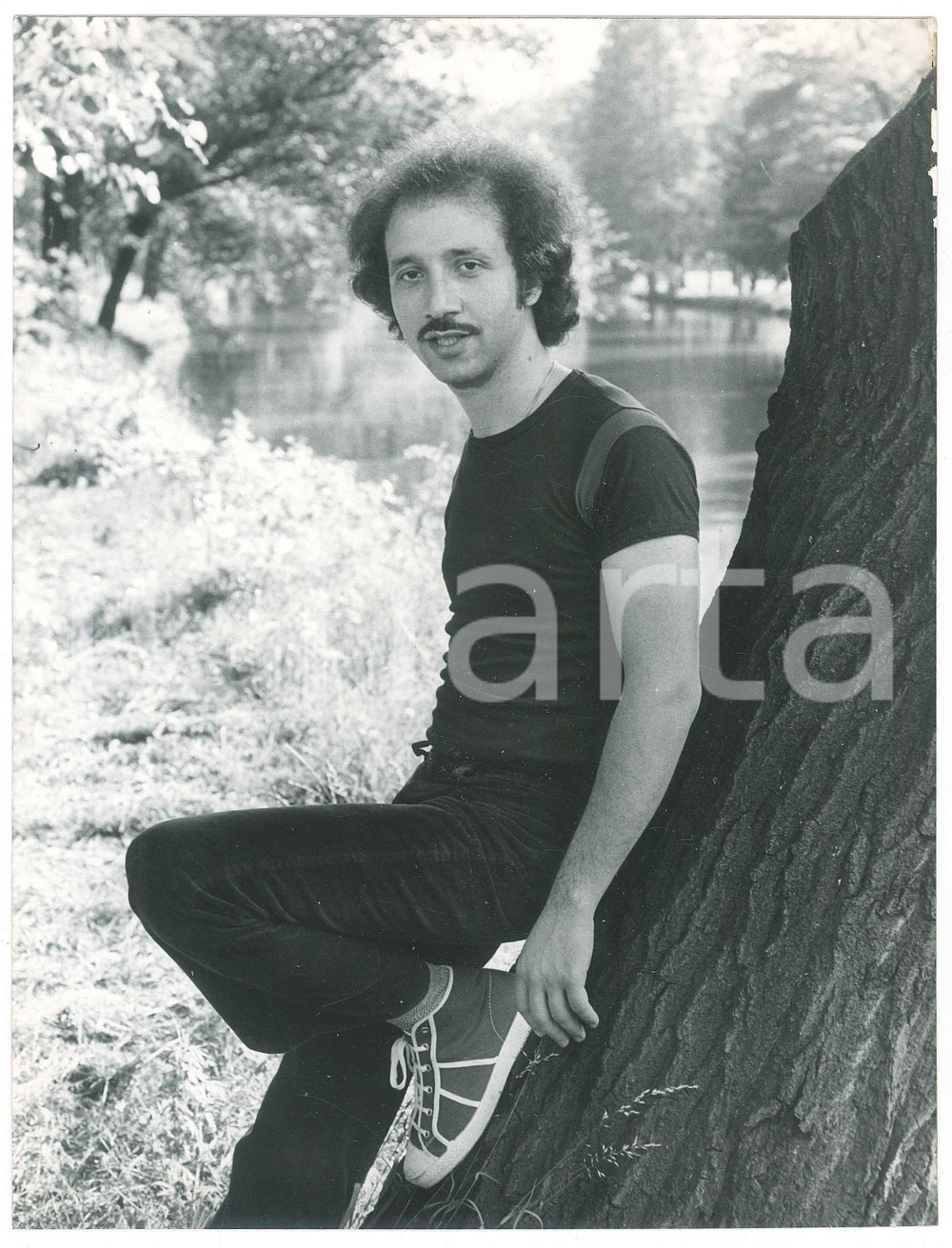 Fotografia d epoca originale 1970 ca ITALIA  MUSICA Umberto BALSAMO Ritratto del cantante  Foto 18x24 cm 1