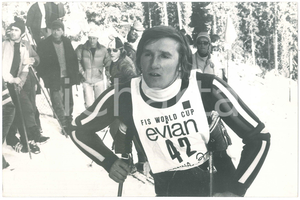 Fotografia d epoca originale 1972 COPPA DEL MONDO SCI MADONNA DI CAMPIGLIO  Piero GROS  Foto 20x30 1