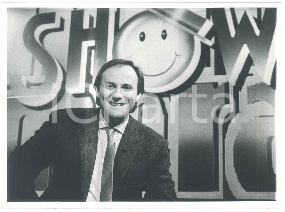 Fotografia d epoca originale 1988 TV Candid Camera Show  Gerry SCOTTI conduttore 4 Foto 1