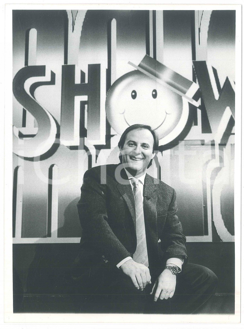 Fotografia d epoca originale 1988 TV Candid Camera Show  Gerry SCOTTI conduttore 6 Foto 1