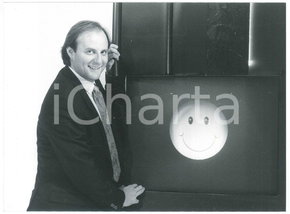 Fotografia d epoca originale 1990 ca TV Candid Camera Show  Gerry SCOTTI conduttore 3 Foto 1