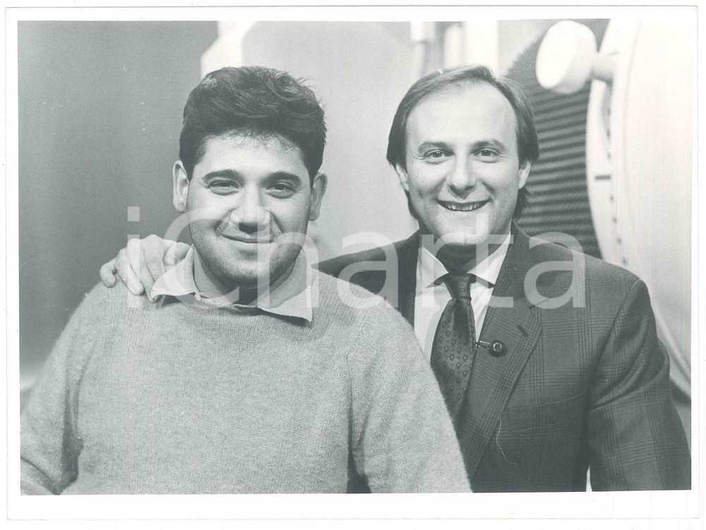 Fotografia d epoca originale 1988 Candid Camera Show Gerry SCOTTI e i ragazzi della 3C  Antonello FASSARI 1