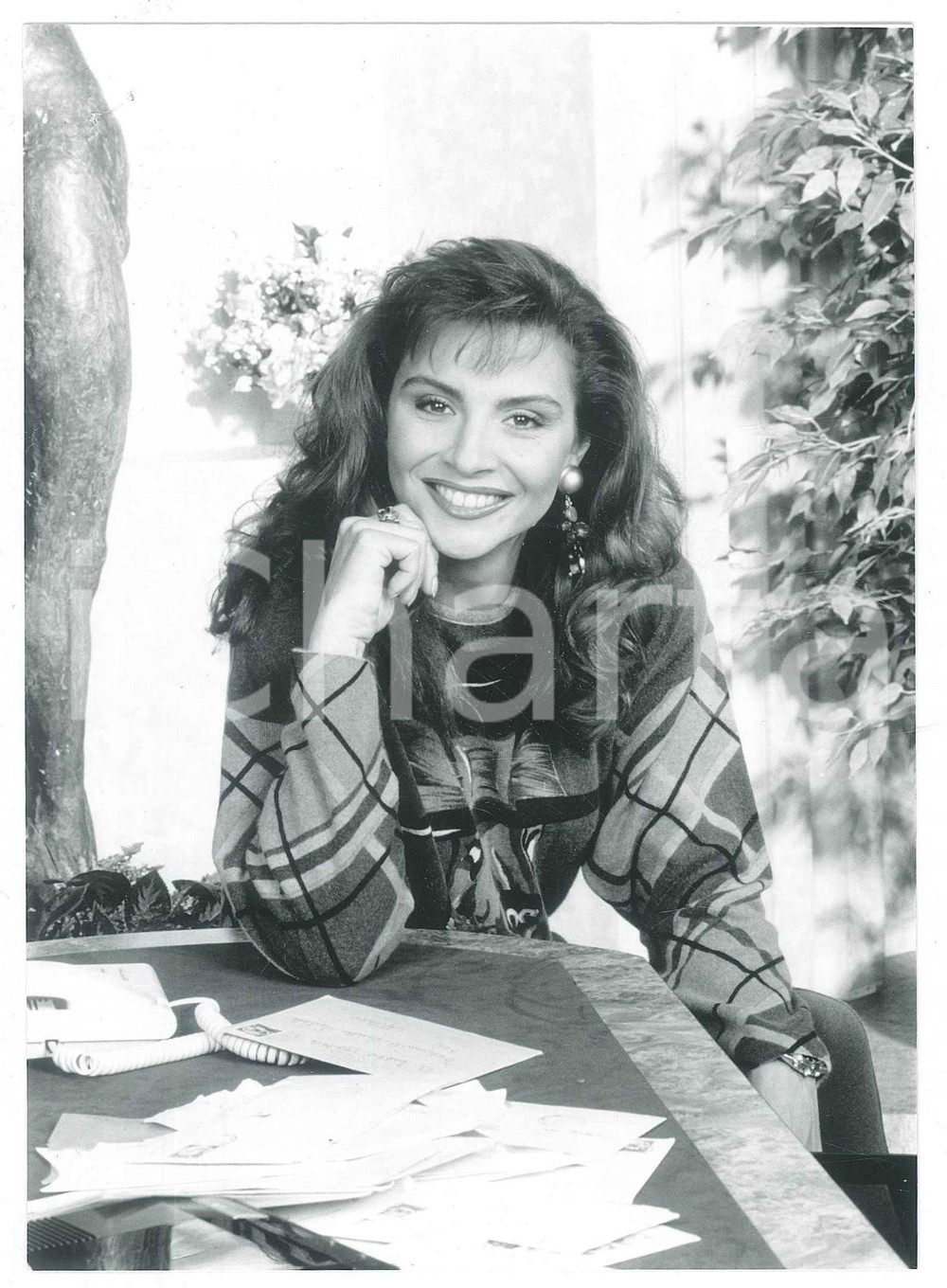Fotografia d epoca originale 1985 ca TV ITALIA Patrizia ROSSETTI conduttrice   Lettere dai fan Foto 1