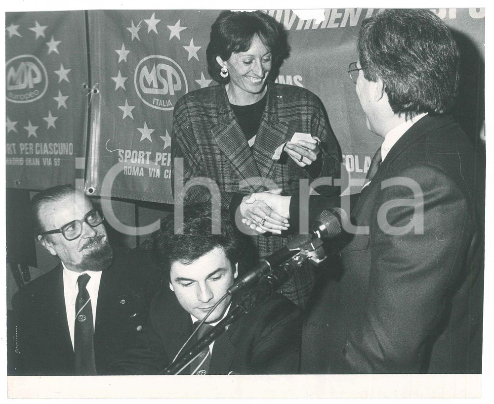 Fotografia d epoca originale 1987 NOVI LIGURE  Evento Movimento Sportivo Popolare Italia  Sara SIMEONI 1 1