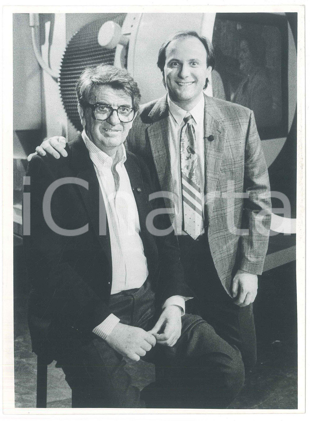 Fotografia d epoca originale 1990 ca TV Candid Camera Show  Nanni LOY Gerry SCOTTI 2 Foto 1