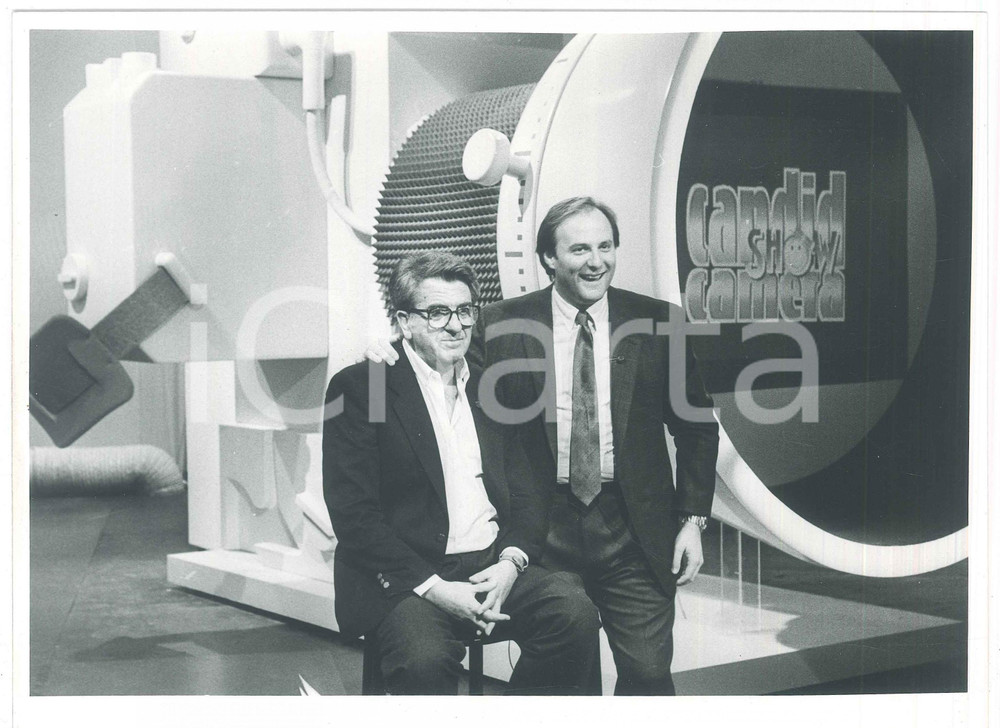 1990 ca TV "Candid Camera Show" - Nanni LOY Gerry SCOTTI (3) Foto