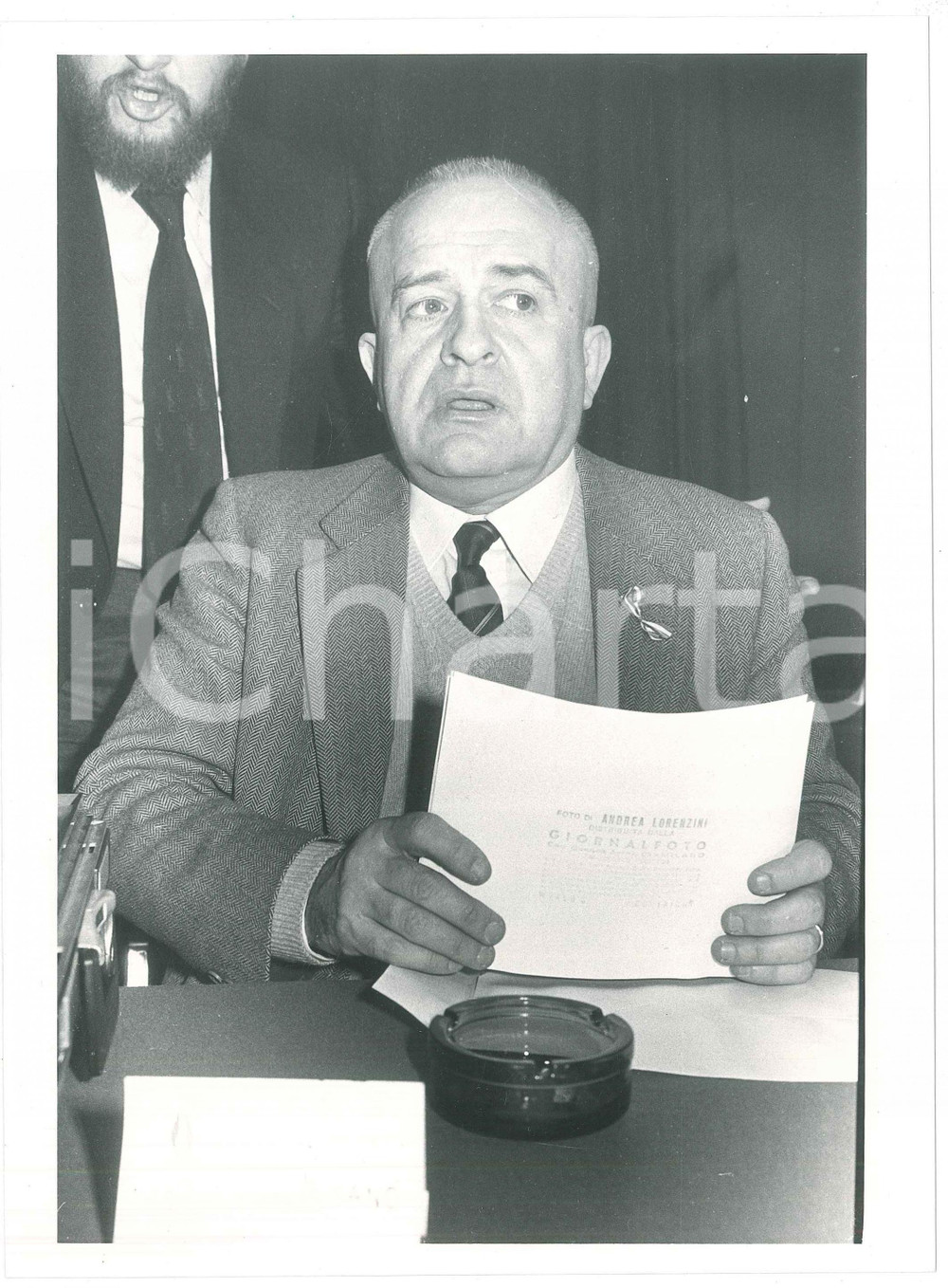 Fotografia d epoca originale 1985 ca POLITICA MSI Senatore Giorgio PISANÒ a un convegno  Ritratto Foto 4 1