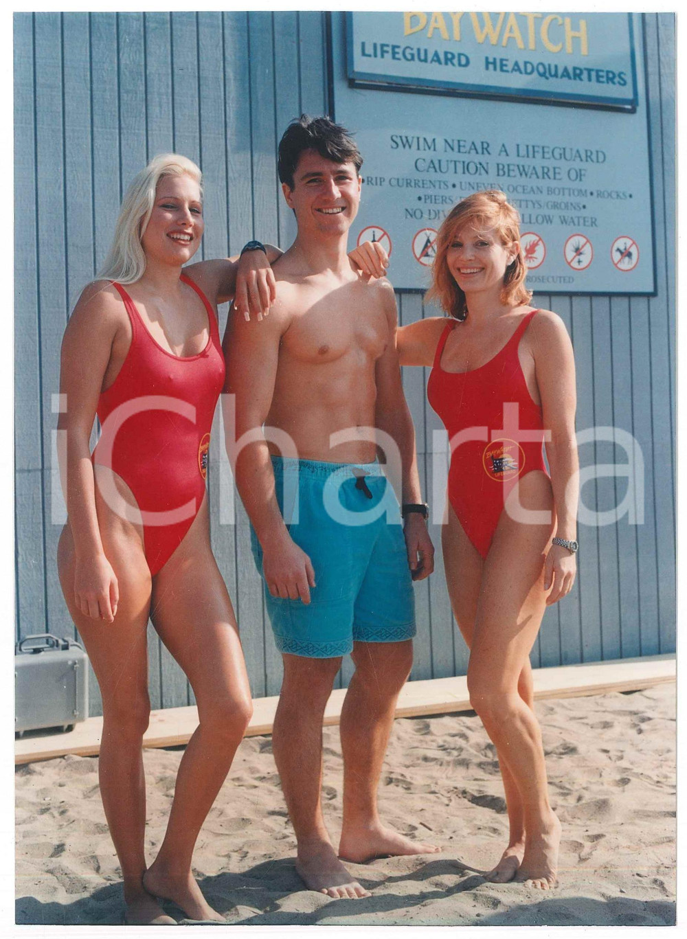 Fotografia d epoca originale 1995 ca USA BAYWATCH TV Series  Kelly SLATER sul set  Foto 1 1