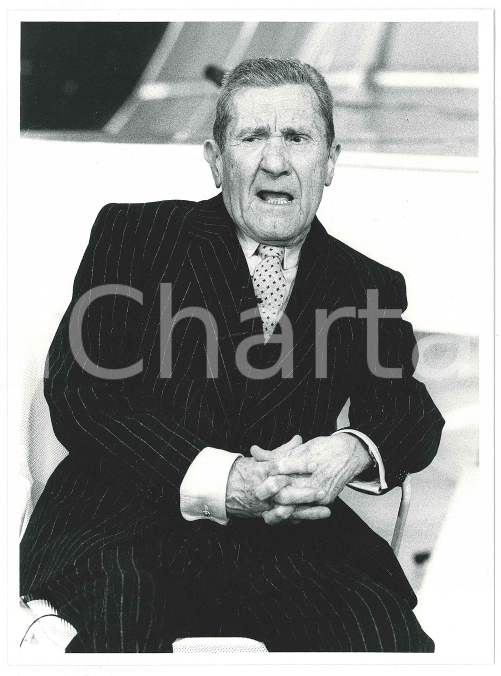 Fotografia d epoca originale 1985 ca CINEMA ITALIA Attore Paolo STOPPA  Ritratto 2 Foto 18x24 cm 1