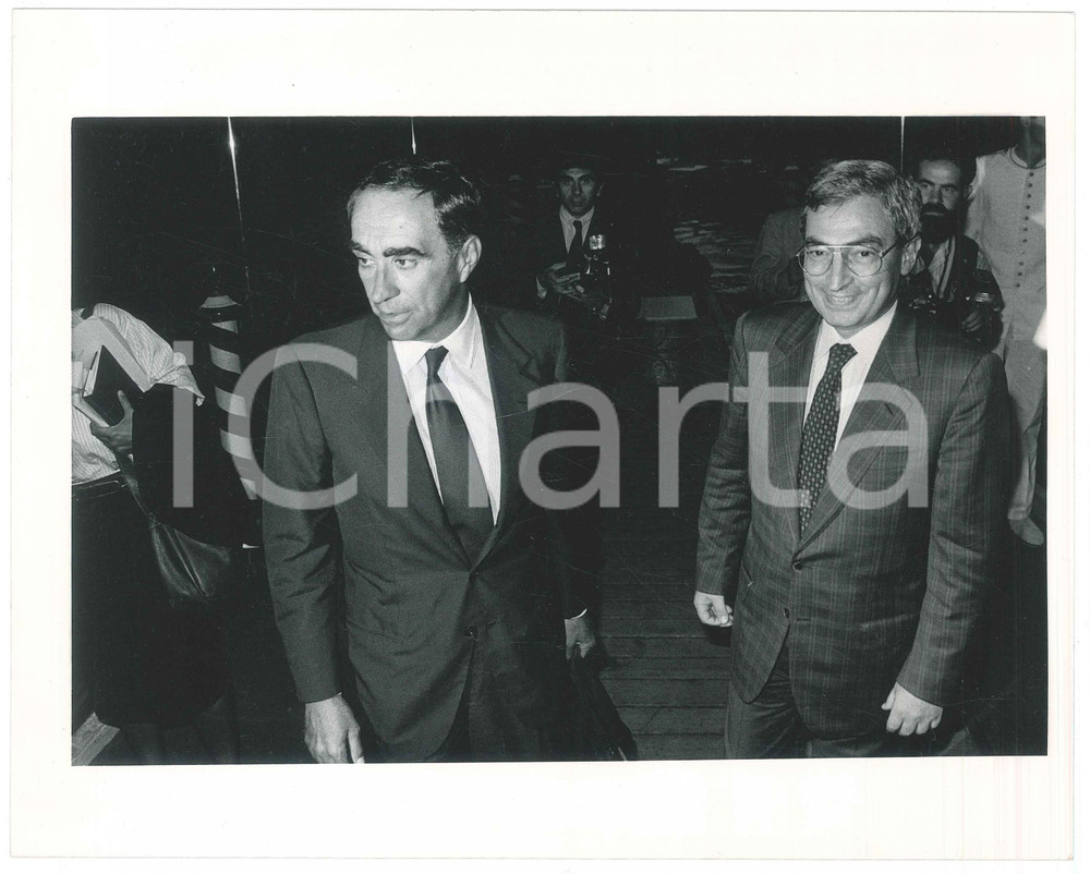 Fotografia d epoca originale 1985 ca ITALIA COSTUME Franco CARRARO presidente CONI a un evento  Foto 1