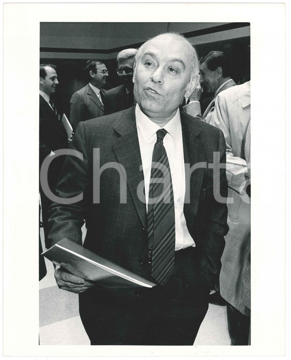 Fotografia d epoca originale 1986 MILANO Ritratto di Salvatore LIGRESTI  Fotografia 20x25 cm 3 1