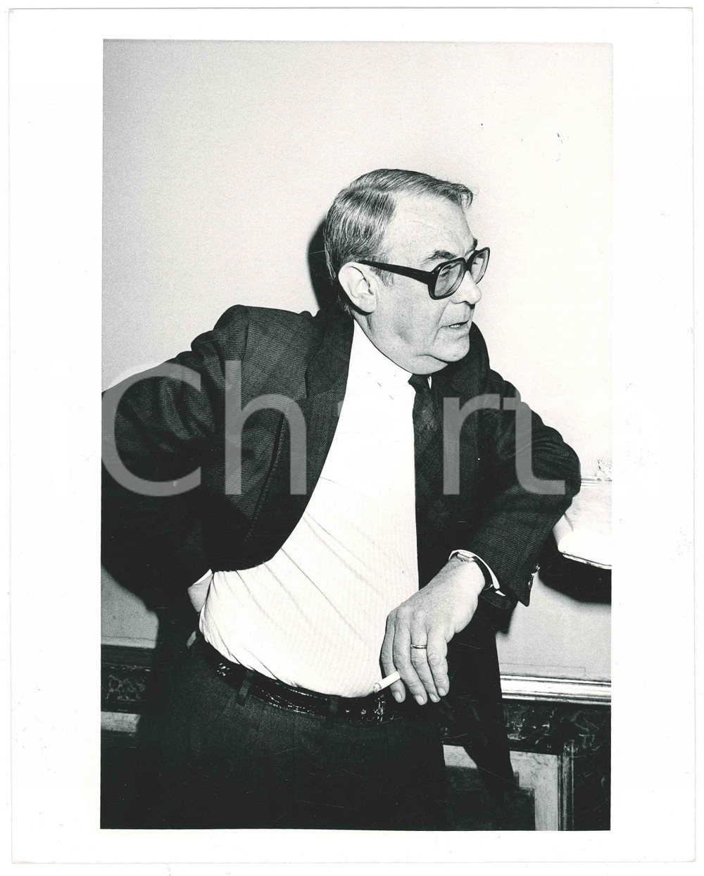Fotografia d epoca originale 1985 ca ITALIA  POLITICA  Lorenzo JORIO  Ritratto Foto 25x20 cm 1