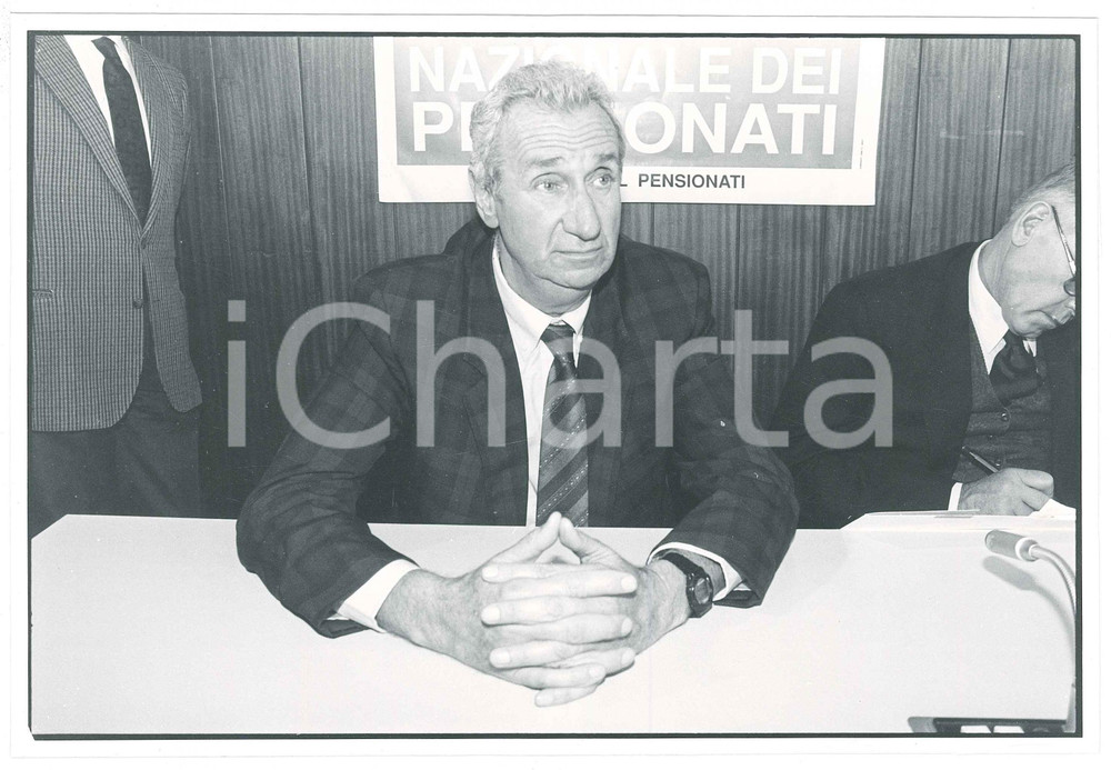 Fotografia d epoca originale 1990 ITALIA SINDACATI Gianfranco RASTRELLI segretario pensionati CGIL 2 Foto 1