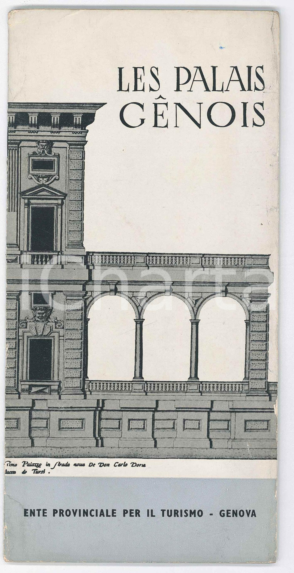 Materiale pubblicitario d’epoca 1960 ca GENOVA Ente Provinciale per il Turismo  Les Palais Genois French 1