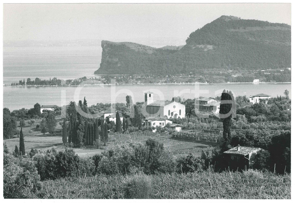 Fotografia d epoca originale 1965 ca LAGO DI GARDA Panorama a volo d uccello  Foto 23x15 cm 5 1