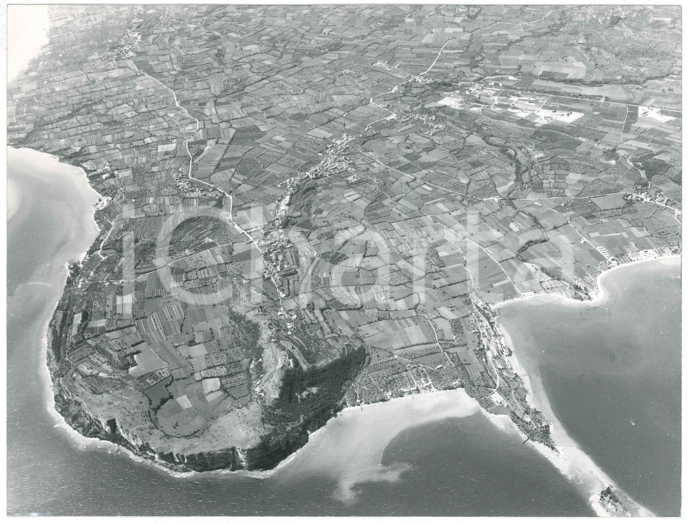 1960 ca LAGO DI GARDA Panorama dall'alto - Foto 24x18 cm