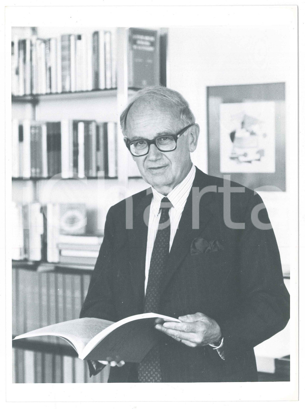 Fotografia d epoca originale 1995 ca ECONOMIA Alexandre LAMFALUSSY Presidente Ist. Monetario Europeo  Foto 1