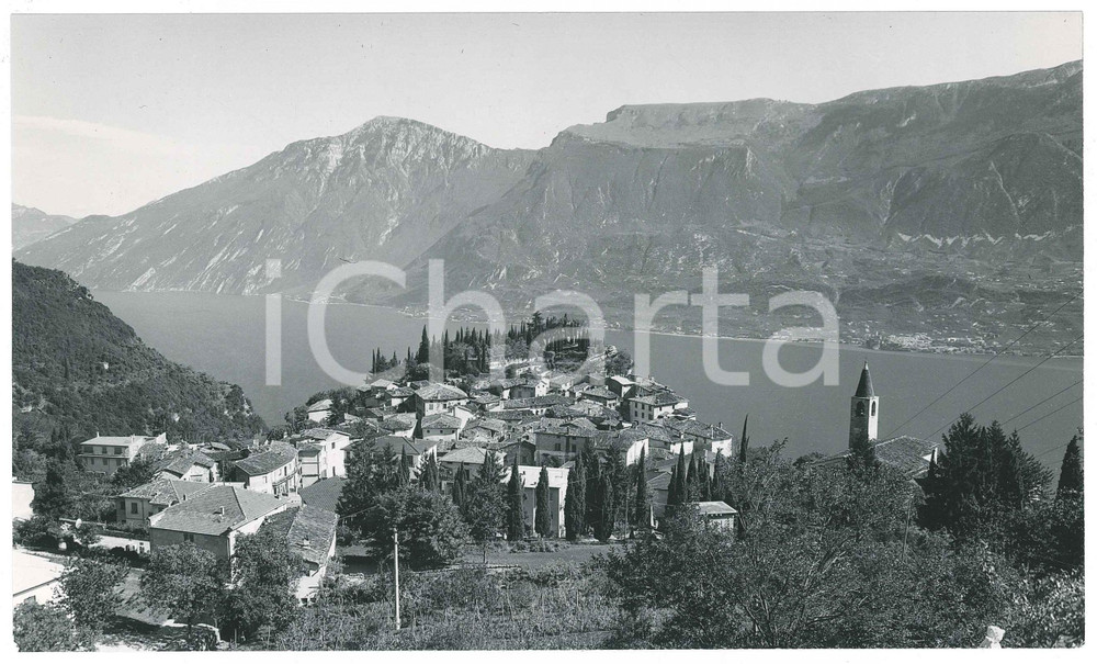 Fotografia d epoca originale 1960 ca LAGO DI GARDA Panorama a volo d uccello  Foto 22x13 cm 3 1